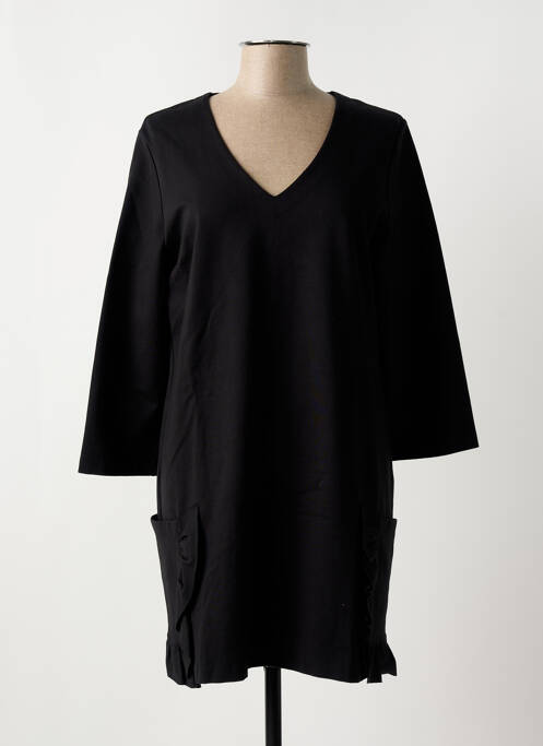 Robe mi-longue noir RIVIERES DE LUNE pour femme