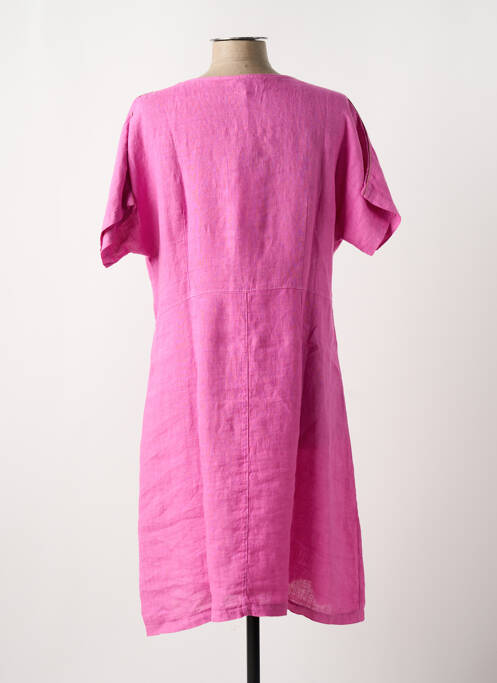 Robe mi-longue rose RIVIERES DE LUNE pour femme