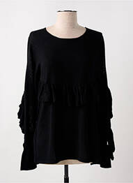 Pull tunique stretch manches longues noir TEOH & LEA femme