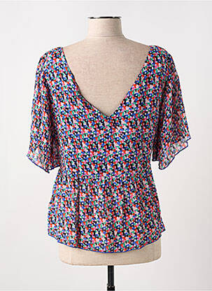 Blouse imprimé fantaisie manches 3/4 bleu LOLA ESPELETA femme