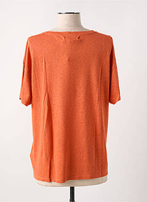 T-shirt col v manches courtes orange NICE THINGS femme