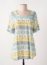 Tunique manches courtes coupe fluide jaune WHITE STUFF femme