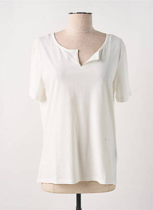 T-shirt coupe droite manches courtes beige CONCEPT K femme