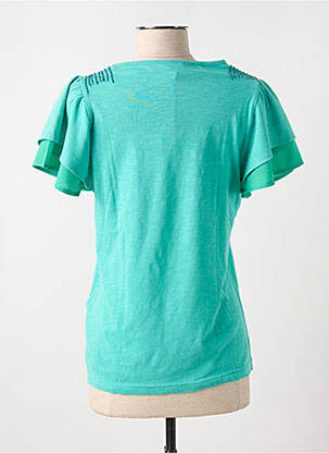 T-shirt stretch manches courtes vert LA FIANCEE DU MEKONG femme