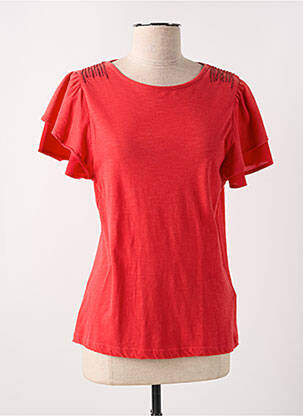 T-shirt stretch manches courtes rouge LA FIANCEE DU MEKONG femme