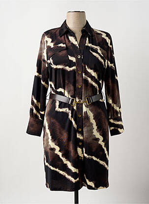 Robe mi-longue manches longues manches longues noir K-DESIGN femme