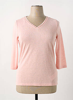 Pull coupe cintrée manches 3/4 rose CONCEPT K femme