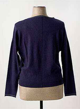 Pull col v manches longues bleu CONCEPT K femme