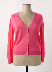 Gilet manches longues rose LEO & UGO pour femme seconde vue