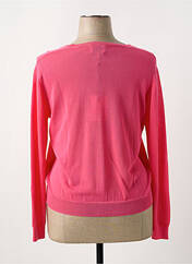 Gilet manches longues rose LEO & UGO pour femme seconde vue