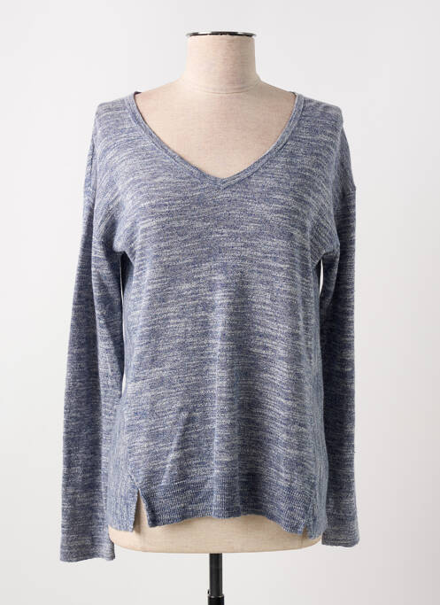 Pull tissage chiné manches longues bleu WHITE STUFF femme