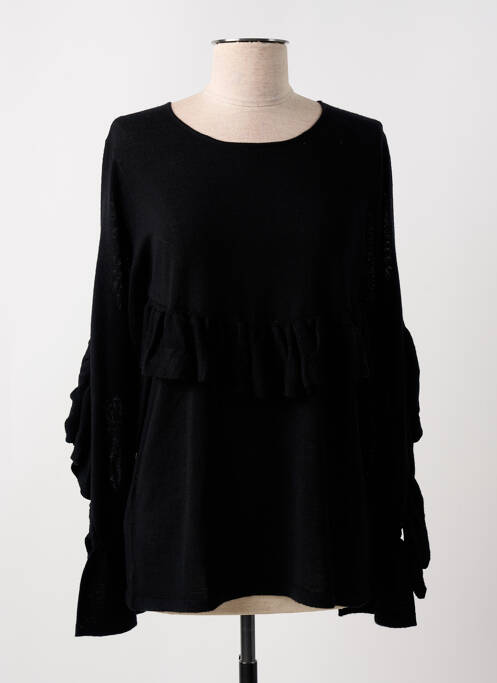 Pull tunique noir TEOH & LEA pour femme