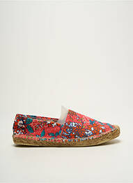 Espadrilles bout rond talon plat jusqu'à 3cm rouge LA FIANCEE DU MEKONG femme