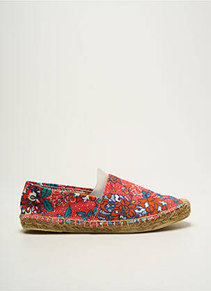 Espadrilles bout rond talon plat jusqu'à 3cm rouge LA FIANCEE DU MEKONG femme