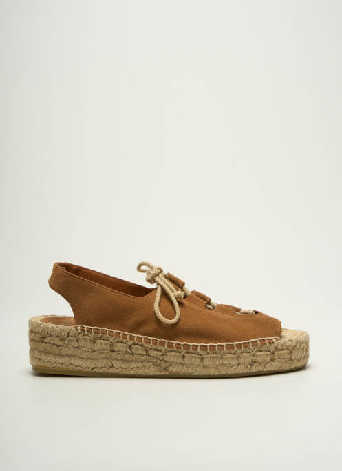 Espadrilles nubuck talon de 4 à 6cm marron NICE THINGS femme
