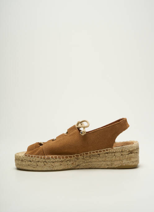 Espadrilles nubuck talon de 4 à 6cm marron NICE THINGS femme