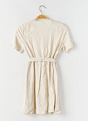 Robe courte manches courtes manches courtes beige ONLY fille
