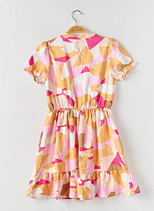 Robe mi-longue manches courtes manches courtes orange ONLY fille