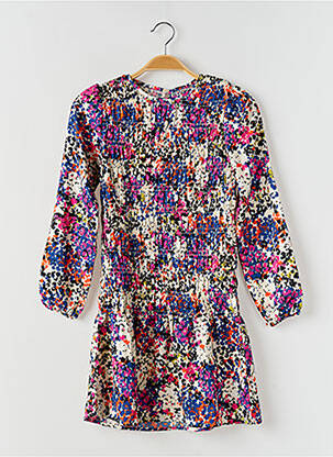 Robe mi-longue col rond manches longues bleu ONLY fille