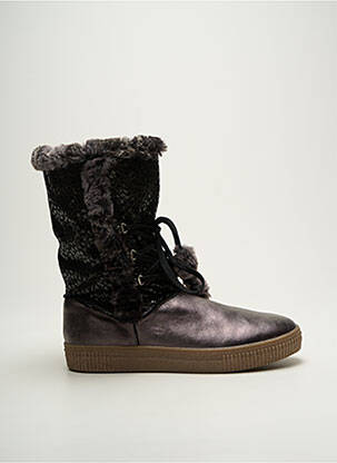 Bottes tissage satiné bout rond gris GBB fille
