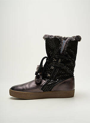 Bottes tissage satiné bout rond gris GBB fille