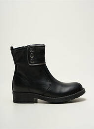 Bottines/boots matière lisse talon bas noir REQINS fille
