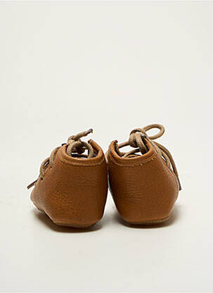 Bottillons tissage satiné bout rond marron FRODDO enfant