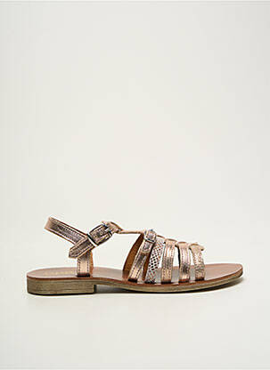 Sandales/nu pieds matière lisse chiquet rose GBB fille