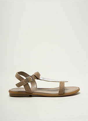 Sandales/nu pieds tissage satiné chiquet argent REQINS fille