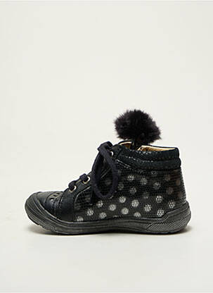Bottillons semelle amovible bout rond noir BABYBOTTE fille