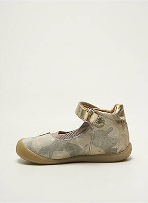 Ballerines tissage tissage pailleté bout rond or BABYBOTTE fille