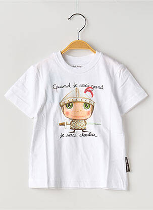 T-shirt stretch manches courtes blanc ISABELLE KESSEDJIAN garcon