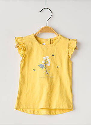 T-shirt coupe cintrée manches courtes jaune ABSORBA fille