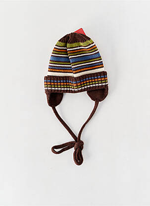 Bonnet fermeture liens à nouer marron DOLLI VON DÖLL garçon