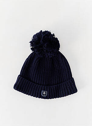 Bonnet finition bords-côtes bleu ABSORBA enfant
