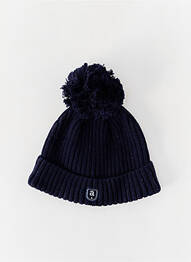 Bonnet finition bords-côtes bleu ABSORBA enfant