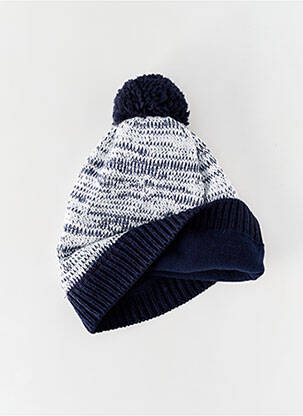 Bonnet finition bords-côtes bleu BECKARO garcon