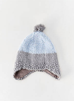 Bonnet maille grosse maille bleu BARTS garçon
