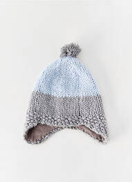 Bonnet maille grosse maille bleu BARTS garcon