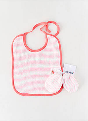 Bavoir fermeture liens à nouer rose ABSORBA enfant