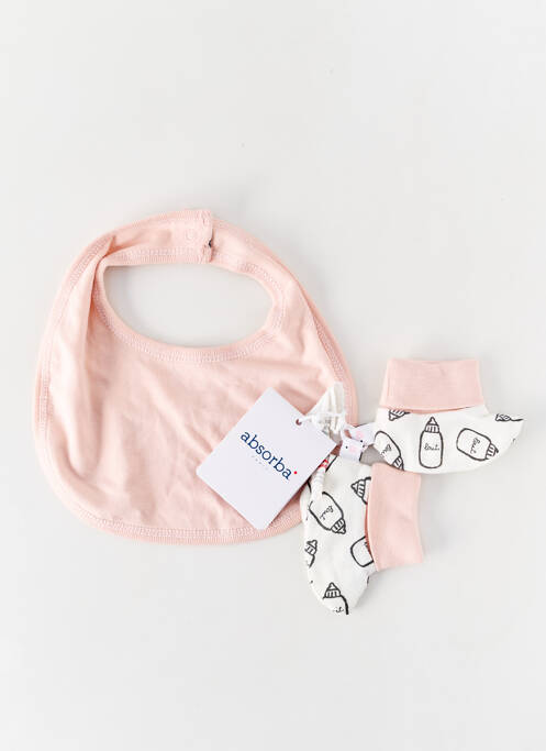 Bavoir rose ABSORBA pour fille