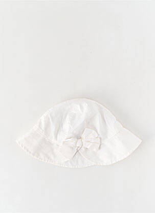 Chapeau tissage popeline blanc ABSORBA fille