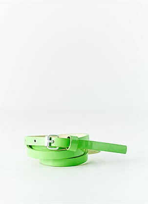 Ceinture effet matière satinée vert CKS femme