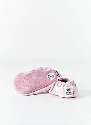 Chaussons/pantoufles semelle extérieure cuir rose SHOOSHOOS fille