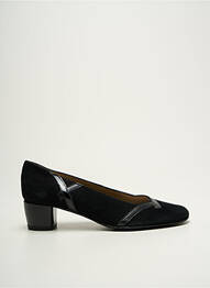 Escarpins tissage satiné talon de 4 à 6cm noir AZUREE femme