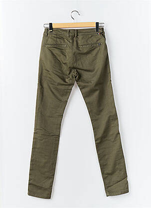 Pantalon chino stretch taille basse vert LE TEMPS DES CERISES homme