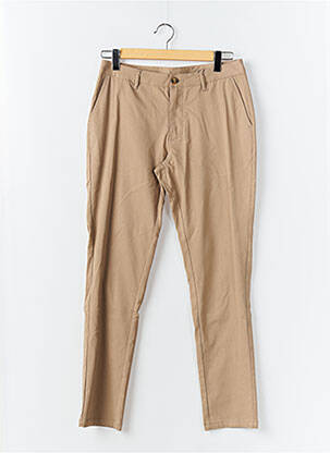 Pantalon chino tissage popeline taille normale marron SUN VALLEY homme