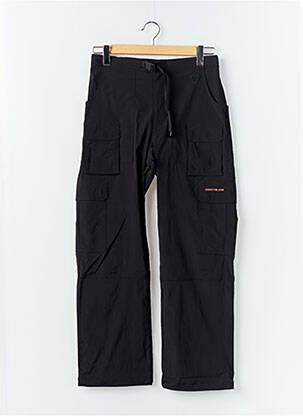 Pantalon cargo fermeture zippée sous rabat pressionné taille normale noir GERTRUDE homme