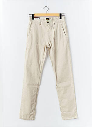 Pantalon chino tissage popeline taille normale beige HUGO BOSS femme