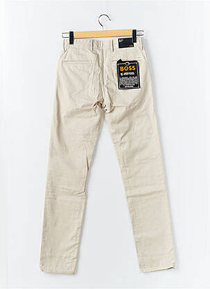 Pantalon chino tissage popeline taille normale beige HUGO BOSS femme